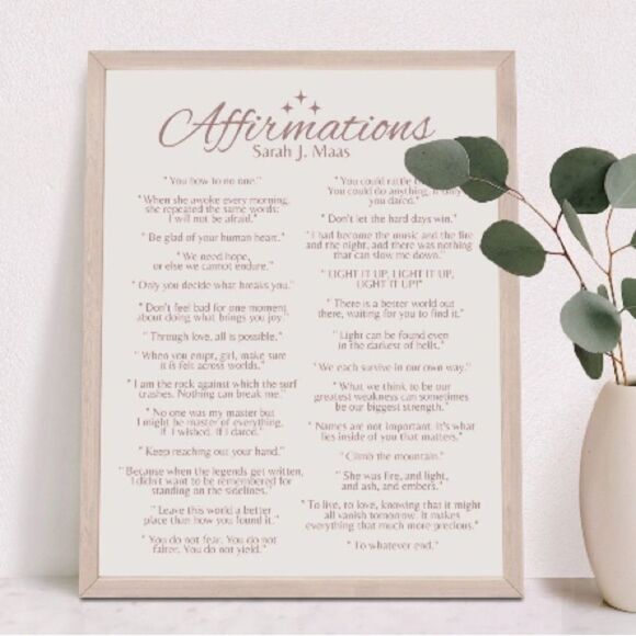 Sarah J Maas ACOTAR Affirmations Print - Picture 3 of 7
